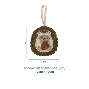 FELT KIT HEDGEHOG - Felt Decoration Kit: Hedgehog - Trimits