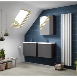 Fusion 600mm Wall Mount Vanity Unit Gloss Grey