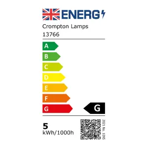 Crompton Lamps LED GLS 4.5W E27 Harlequin IP65 Red Translucent (3 Pack)