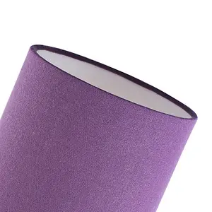 Contemporary and Elegant Vivid Purple Linen Fabric 18cm High Cylinder Lamp Shade