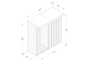 Medium Wooden Overlap Log/Tool Store