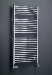 Agadon C3 1172 x 600 mm Chrome Towel Radiator - 1341 BTU - 5 Years Guarantee