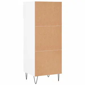 Shoe Cabinet High Gloss White 40x36x105 cm Engineered Wood