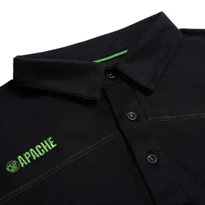 Apache Langley Black & grey Men's Polo shirt Medium