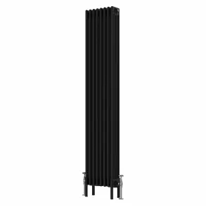 Right Radiators 1800x380 mm Vertical Traditional 4 Column Cast Iron Style Radiator Black