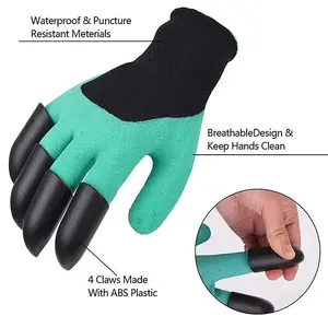 Green Garden planting digging Protective Gloves