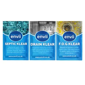 Envii Complete Septic Tank Treatment - Drain & Septic Tank Cleaner Bacteria Tablets