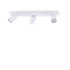 Ideal Lux Rudy 3 Light Ceiling Spotlight Bar White