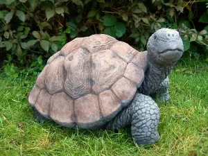 Large Stone Cast Tortoise Garden Ornament