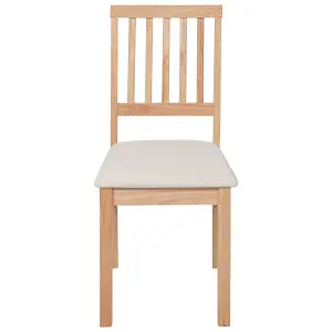 Set of 2 Dining Chairs ORONO Rubberwood Light Wood