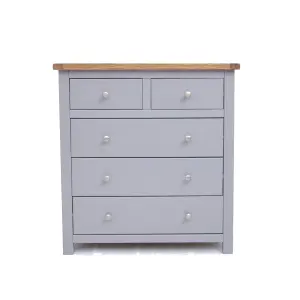 Mirano 5 Drawer Chest of Drawers Chrome Knob