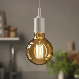 Diall G95 B22 8.5W 806lm 330° Amber Globe Warm white LED Filament Light bulb