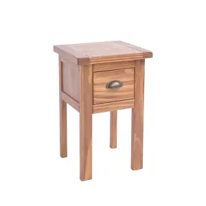 Padua 1 Drawer Petite Bedside Table Brass Cup Handle