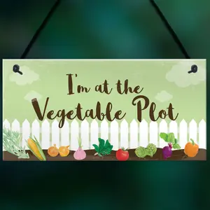 Red Ocean Funny Garden Signs And Plaques Vegetable Plot Sign Home Decor Sign Mum Dad Gift