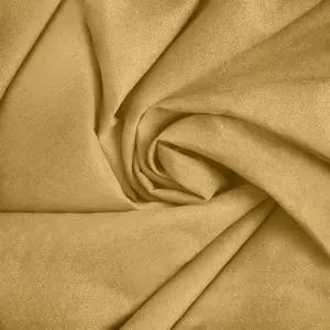 Velvet Chenille Thermal Fleece Lined Ring Top Door Curtain 137cm x 213cm Ochre