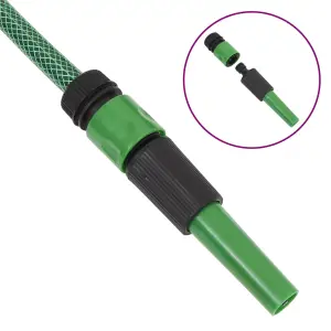 Berkfield Garden Hose with Fitting Set Green 50 m PVC