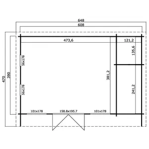 21 x 15 Ft Tongue and Groove Summer House Natural Wood