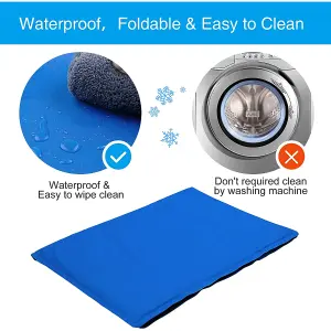 LIVIVO Dog Cooling Gel Pillow Mat - Pet Cooling Pad, Non-Toxic Gel, Self Cooling Mat for Dogs & Cats - Large/90cm x 50cm