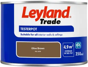 Leyland Trade Vinyl Matt Walls & Ceilings Emulsion Paint Olive Brown (RAL 8008) 350ml Tester