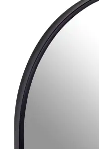 Interiors by Premier Trento Small Black Metal Wall Mirror