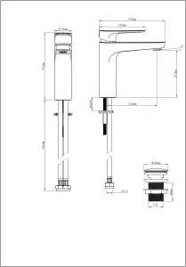 GoodHome Cavally Tall Chrome effect Round Basin Mono mixer Tap