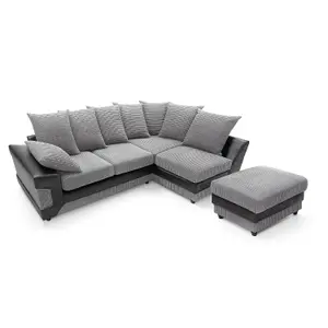 Dino Corner Sofa in Grey Right Facing