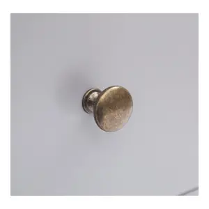 Biccari 2 Drawer Bedside Table Brass Knob