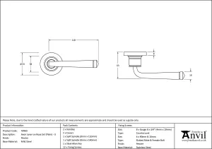 From The Anvil Pewter Avon Round Lever on Rose Set (Plain) - Unsprung