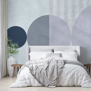 Bauhaus Grey Wallpaper Mural - Peel & Stick Wallpaper - Size Large (500 x 265 cm)