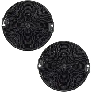 SPARES2GO EFF75 Type Carbon Filters compatible with Zanussi Oven Cooker Hood Vent Extractor (Pack of 2 Filters)