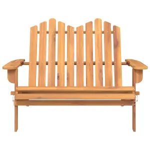 Berkfield Adirondack Garden Bench 126 cm Solid Wood Acacia