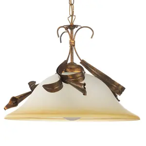 Luminosa Lucrezia Dome Pendant Ceiling Light, Bronze