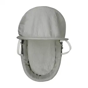 Kinder Valley Grey Waffle White Wicker Moses Basket