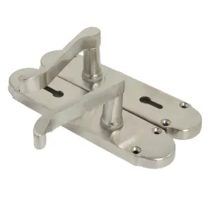 Epsom Door Handles Key Lock Scroll Lever - Satin Pack