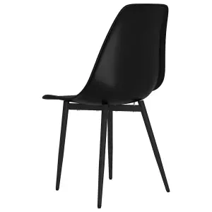 Berkfield Dining Chairs 2 pcs Black PP