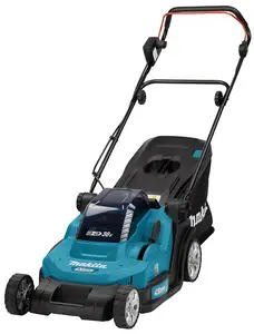 Makita DLM432CT2 Twin 18v /36v LXT Cordless 43cm Lawn Mower + Grass Strimmer 5AH