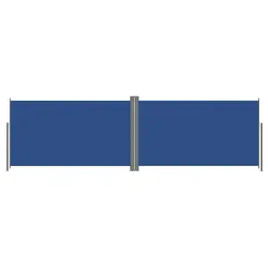 Berkfield Retractable Side Awning Blue 160x600 cm