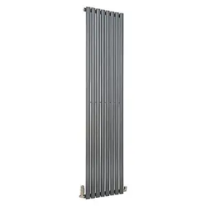 Ximax Fortuna FOR180236A Anthracite Vertical Designer 1562BTU Radiator, (W)236mm x (H)1800mm