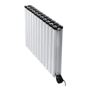 Smart WiFi Aluminium Electric Radiator. Low Energy consumption, High performance. 800 Watt. White.