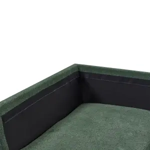 Right-Hand Corner Sofa BREDA Dark Green Fabric Right Hand