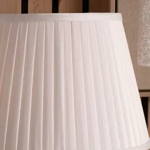 35cm Ivory Poly Cotton Pleat Lampshade Empire White Pleated Table Lamp Shade