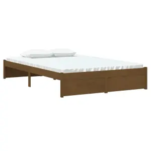 Berkfield Bed Frame Honey Brown Solid Wood 120x190 cm Small Double