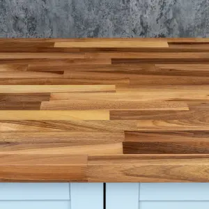 Solid Wood Walnut Worktop 4m x 720mm x 38mm - Premium Solid Wood Kitchen Countertop - Real Walnut Timber Stave Worktops