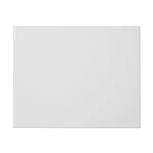 Spezzia White Gloss Flat Glossy Ceramic Indoor Wall Tile, Pack of 20, (L)250mm (W)200mm