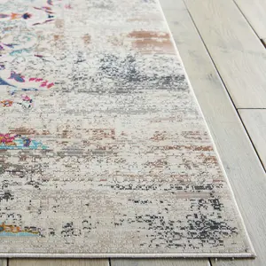 Ivory Rug, Traditional Luxurious Rug, Floral Rug, Stain-Resistant Persian Rug for Bedroom, & Dining Room-239cm X 300cm