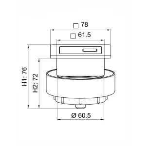 Bottom Entry Concealed Toilet Cistern WC with Dual Flush Square Polished Chrome Push Button - Includes WRAS Internals & Pipe