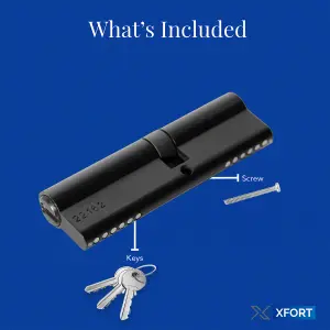 XFORT Matt Black Euro Cylinder Lock 55/45 (100mm)