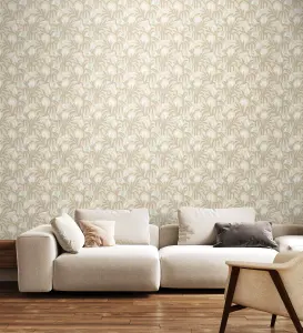 Hoopla Walls Chunky Flower Hazelwood Smooth Matt Wallpaper