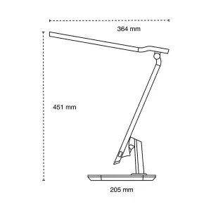 Luminosa Rai LED Desk Lamp with Alarm 10W