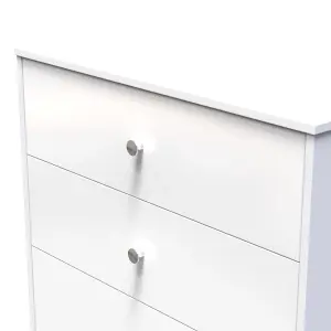 Taunton 3 Drawer Deep Chest in White Gloss (Ready Assembled)